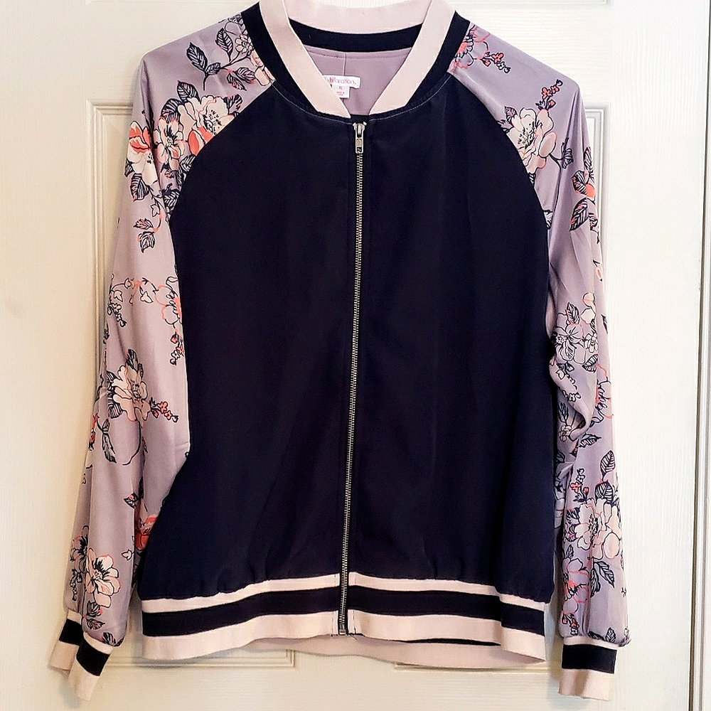 Silky Floral Bomber